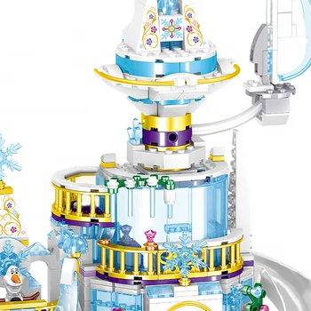 Принцеса Снежна кралица ледена заключване сняг е съвместим със строителни блокове приятели фигурки тухли играчки за детски играчки