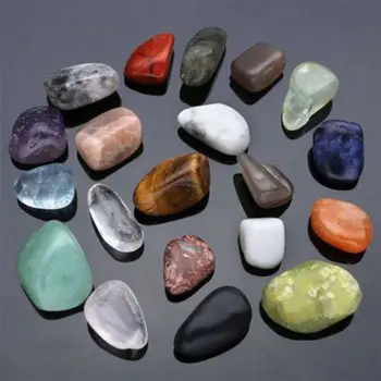 Природен кристал минерални образци 20pcs натурален Кристал скъпоценен камък полиран изцеление чакра камък дисплей горещ скъпоценен камък мъниста модерен