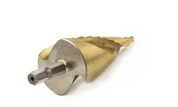 продажбите на едро 1бр 4-32Titanium покритие стъпка бормашини спирала дупка свредло за дърво / метал неубедително тренировки