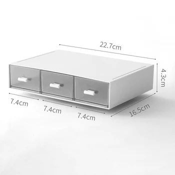 Прозрачен козметични кутия за съхранение тип кутия за бижута малка кутия за съхранение на метизов може да се комбинира и сложен настолна организация