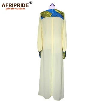 пролет и есен африкански женствена рокля AFRIPRIDE tailor made пълен ръкав дължина на пода на женски памучни рокля A1825095