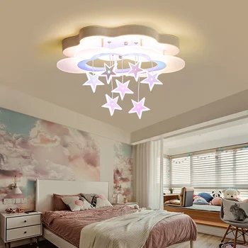Прост, модерен тавана лампа начало спалня лампата е творческа личност облачное осветление момче момиче детски стая тавана лампа WF101909