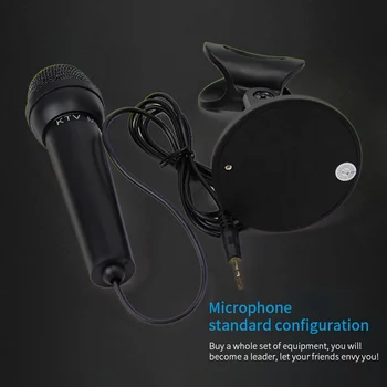Професионален компютърен микрофон щанд 3,5 мм ръчно Караоке микрофон кондензаторен звук Microfono Mikrofon за КОМПЮТЪР, лаптоп, телефон