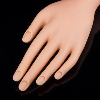 Професионална Практика Ръце Гъвкави Силиконови Протези Личен Салон Инструменти За Маникюр Nail Art Soft Hand Training Model Display