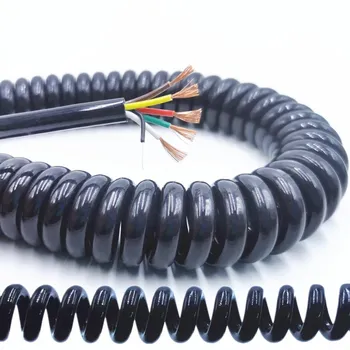 Пружинен навити кабели 2 кабели 3 4 5 6 8 9 10 12 14 проводниците 0,2 мм, 0,3 мм и 0,5 мм 1,0 мм, 2,0 мм и може да се разпъва с жично термоусадочный кабел