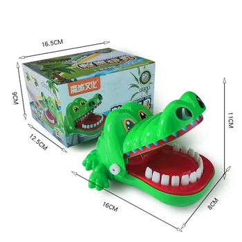 Пръст ухапване от електрически голяма уста крокодил интелигентна произношение изтриване на зъбите детски забавни играчки