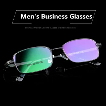 Пълен ръб титанова сплав очила човек ултра леки влакна късогледство рамки за очила мъжки слънчеви очила очила 93008