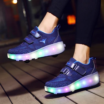 Размер 27-40 ролкови обувки Детски led светещи светещи маратонки с подсветка обувки за деца, момчета и момичета кошници led чехли