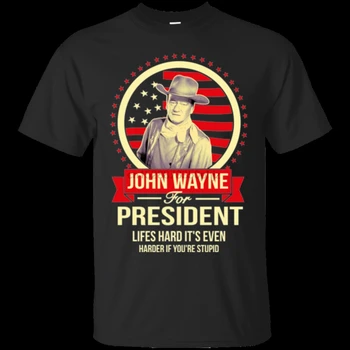 Размер на топ аякс президент на мъжете мъжка тениска унисекс Нов 2018 Джон Уейн за гордост Майк мода тениска широки дрехи готини и ежедневни