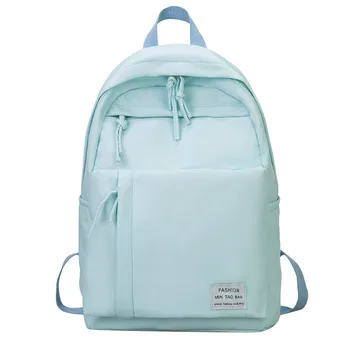 Раница мода ученически чанти случайна доставка плътен цвят водоустойчив найлон ежедневна Раница за училище с чанта, раница
