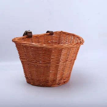 Ратанови велосипедна кошница изработени по поръчка D-образна ратанови сгъваема търговия на Едро велосипедна кошница пет basket