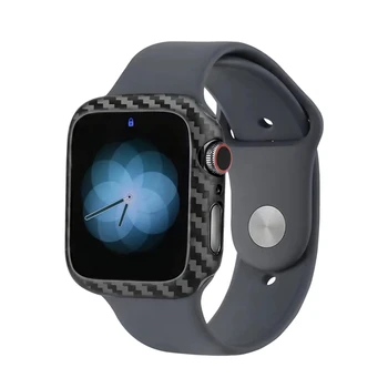 реален чист калъф, изработени от въглеродни влакна за Apple Watch Серия 6 Серия 5 44 Ultra-thin Anti-Fall Hard Cover For Iwatch Series 4 44