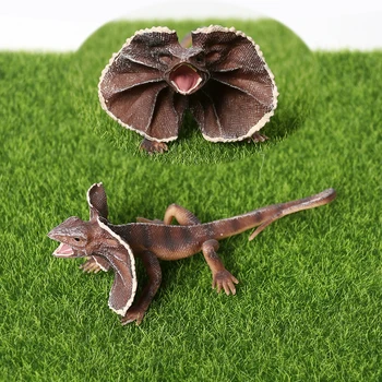 Реалистична ръчно рисувани амфибийни животни модел комодского дракон брадат дракон гущер хамелеон образователна фигурка за деца