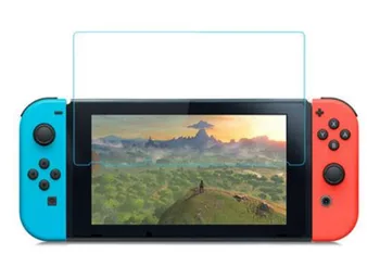 Регулируема кола поставка облегалката за глава стойка за Nintendo Switch NS конзола конзола държач+втвърдени филм за Nintend Switch
