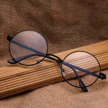 Ретро прости очила метална кръгла рамка очила фиксирующее устройство мода е всичко-Мач рамка очила мъже и жени фалшиви слънчеви очила рамка