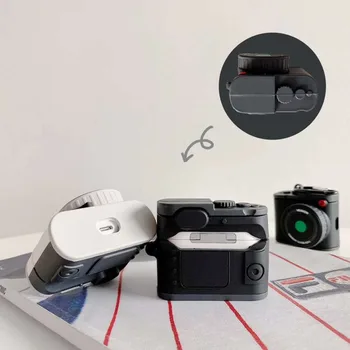 Ретро чанта за камера Apple AirPods 1 2 зарядно устройство ще захранване на скоростната мек силиконов защитен калъф за слушалки AirPods Pro 3 корпуса аксесоари