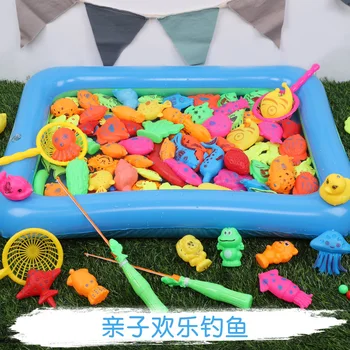 Риболов игра, интерактивни играчки Детски 13-46 бр пластмасови магнитни деца риба детски играчки за вана
