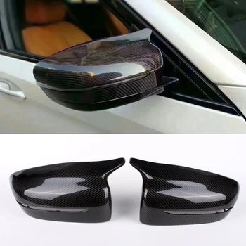 Рог на върха стил въглеродни влакна на дясното шофиране огледалото за обратно виждане и капак, подходящи за BMW G30 G38 5-Series 525i 528i 530i