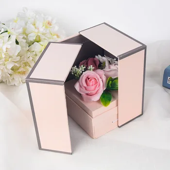 Розовата Роза Колие Червило, Кутия За Сватба Оригиналност Подарък Кутия Мода Рожден Ден На Валентин Годеж Кутия За Бижута Опаковка Кутия