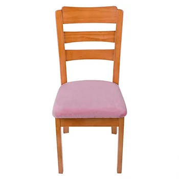 Розово, сребристо, Лисици, кадифе покриване на стол за хранене стола ликра трапезария стол седалките миещи еластичен квадратен седалките