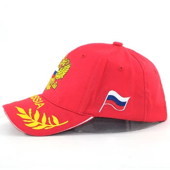 Руската емблема на бродерия шапка Русия Патриот бейзболна шапка памук, регулируема мода възстановяване на предишното положение шапки на мъже, жени лято татко шапка нов