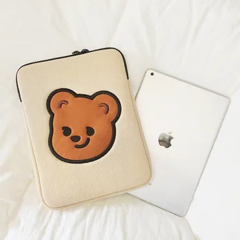 Ръкав за iPad pro 9.7 10.2 11 инча 13 инча карикатура мечка Pattern Tablet Bag мода Dust Drop iPad Bag Ins нов стил чанта