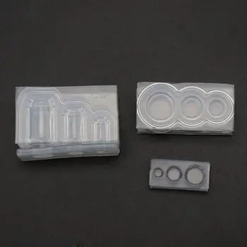 Ръчно изработени 3D Mini Jam Water Bottle Jar Pendant Miniture Food Play UV Resin Casting Мухъл Силиконова форма за бижута инструмент