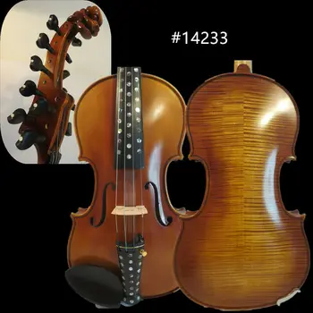 Ръчно пламък 4 * 10 реда резба за превъртане Цигулка 4/4 богат сладък звук #14233