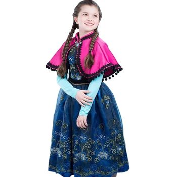 С дълъг ръкав 2 бр. рокля комплект дрехи, детски рокли за момичета принцеса вечерна рокля, костюм деца необичайни костюми cosplay облекло