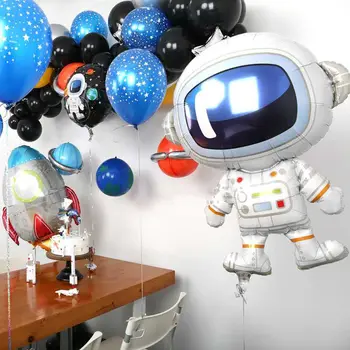 Самобитността на партия астронавт балони ракети, балони балони Galaxy тема парти момче децата Рожден Ден декор действа хелий глобалс