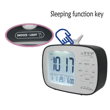 САЩ desk цифров алармен часовник сензор за автоматично мека светлина повторение дата на температурата