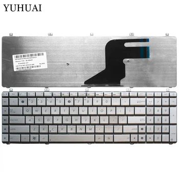 САЩ нова клавиатура за лаптоп ASUS N55 N57 N55S N55SF N55SL английска сребърна клавиатура