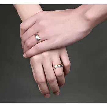 Свети Валентин любов годежни пръстени за жени, мъж от неръждаема стомана пара Анель Алианс юбилейна подарък