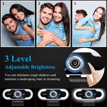 Светлина уеб-камера 1080P Full HD уеб-камера с микрофон светлина уеб камера USB уеб камера за КОМПЮТЪР, преносим компютър YouTube, Skype Мини камера