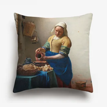 Световно Известни Картини С Маслени Бои Изкуството На Седалките Европейския Ретро Ретро Стил Тайната Вечеря Седалките Бельо Калъфка