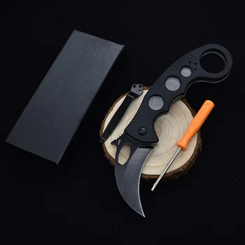 Сгъваем Karambit D2 Steel Outdoor Hunting Tactical Survival Tool Field удобен джобен нож Multi-Function Claw Rescue EDC
