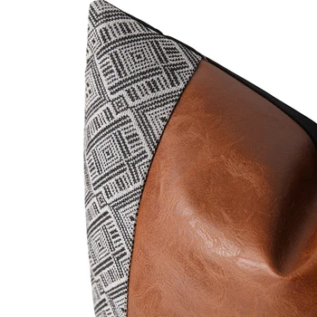 Седалките декоративни калъфки за възглавници Nordic Vintage геометрични ПУ мозайка високо качество Coussin номер разтегателен Арт Декор