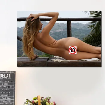 Секси модел дамски тялото на стената на изкуството, платно плакат и печат на платно за Боядисване на декоративни картини баня спалня начало декор рамка