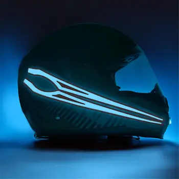 Сигурността на мотоциклет шлем светлинна ивица водоустойчив led светлина и нощен светлинен сигнал е светлина каска стикер аксесоари за мотоциклети