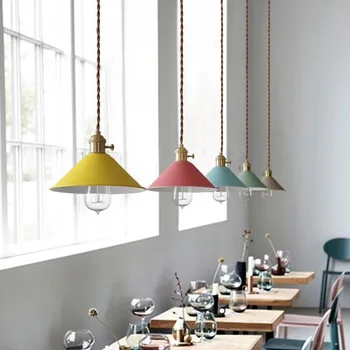 Скандинавска модерна цветна подвесная лампа коледна украса за вашия дом осветление лампа хол с кабинет, трапезария спалня