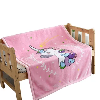 Скандинавска фланела хвърли едно одеяло сладък еднорог климатик деца коралов руно одеало за легло колички пътуване покривки b133