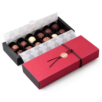 Скоростна червено, синьо шоколад дупки, кухини на правоъгълник 12 опаковка в кутия за подарък бонбони, шоколад Деня на Св. Валентин
