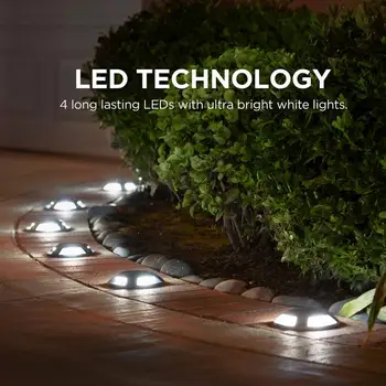 Слънчеви комплект светлини подъездная път зарядно устройство LED Light Solar Powered Outdoor Waterproof Road Markers for Step Sidewalk Стълбищни Garden Ground