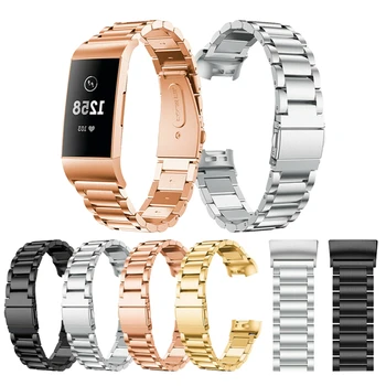 Смарт каишка за часовник Fitbit Charge 3 4 подмяна на метална каишка наручный каишка каишка от неръждаема стомана за аксесоари Fitbit Watch