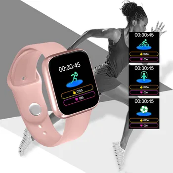 Смарт Часовници Мъжки Спортен Водоустойчив Bluetooth Smart-Силиконов Часовник С Каишка На Сърдечния Ритъм Фитнес Тракер Жени Smartwatch За Телефони