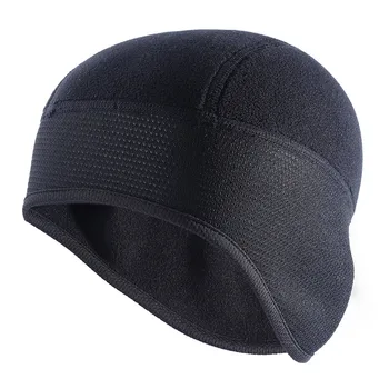 Спорт на открито Бягаща шапка зимна ветрозащитный качулка топло композитен руно полукръгла Черна удебелена дишаща шапка