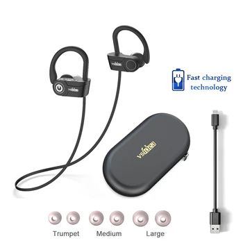 Спортни безжични слушалки IPX5 Водоустойчив Bluetooth слушалка бас HD стерео бягащи слушалки, шумоподавляющие слушалки с микрофон