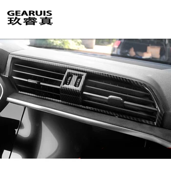 Стайлинг на автомобил от въглеродни влакна AC предния ред воздуховыпуск покритие на рамката декоративна лента стикер на Кутията за Audi Q3 автоаксесоари интериор