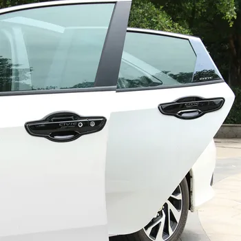 Стайлинг на автомобили LHD дръжката на вратата на колата капак ABS Lmitation карбонови декорации комплект за Honda Civic 2019 2017 2018 2016 аксесоари