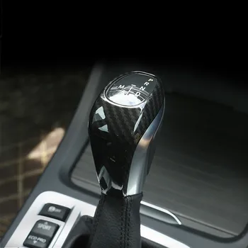 Стайлинг на автомобили конзола дръжка на скоростния декоративна капачка тапицерия от въглеродни влакна цвят на етикети за BMW f48 F45 2016-18 аксесоари за интериора